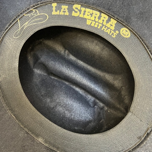 La Sierra West Hats Western Cowboy Hat Rodeo Vaquero Sombrero Equine Sz M Black - Picture 8 of 8